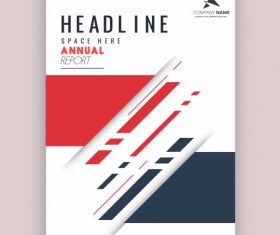 Corporate annual report template elegant bright modern design vector