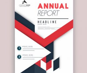 Company annual report template colorful bright modern vector design