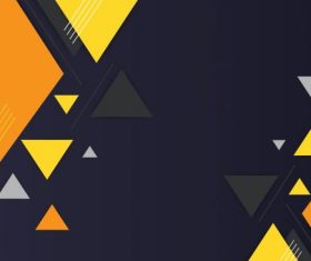 Decorative geometric background modern colorful flat triangles vector