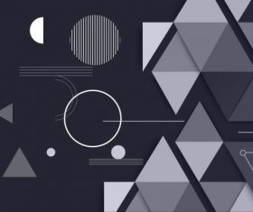 Abstract background modern flat geometric decor vector