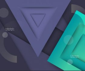 Geometric background modern colored flat vector set
