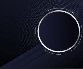 Technology background dark modern flat circle decor vectors