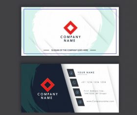 Business card template flat grunge decor contrast vector