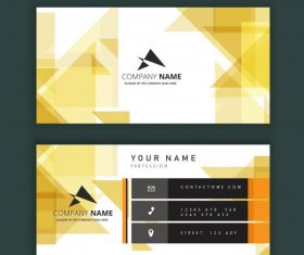 Business card template modern bright abstract decor vector