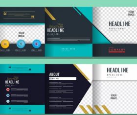Corporate brochure templates elegant modern colorful flat checkered vectors