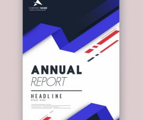 Corporate annual report template elegant modern 3d vector design