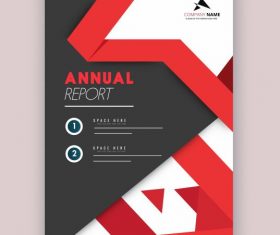 Company annual report template elegant modern vector