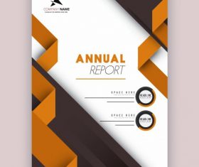 Annual report template modern elegant 3d decor design vectors