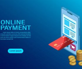 Online payment with mobile protection money in cellphone transactions modern flat isometric illustration vector