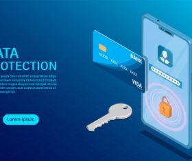 confidentiality with high security flat isometric illustration vector