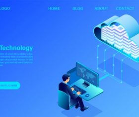 Modern cloud technology and networking concept online vector