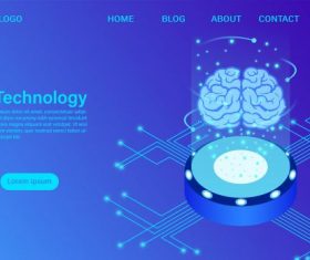 Artificial intelligence technology concept data vector