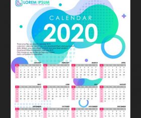 Calendar 2020 vector
