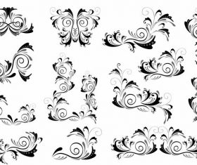 Document decorative templates curves set vector