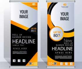 Business poster templates vertical abstract modern vector design