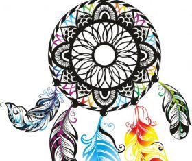 Dreamcatcher color free cdrs art vector design