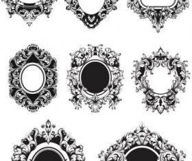 Barocco frame free cdrs ar vector set