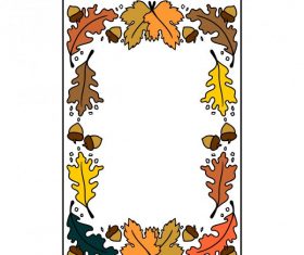 Autumn frame vector