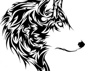 Wolf stencil free cdrs art vector