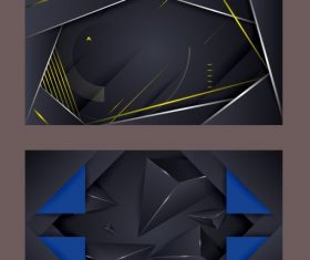 Technology backgrounds modern dark technology set vector