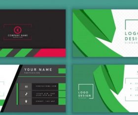 Business card templates dark bright technology design vectors