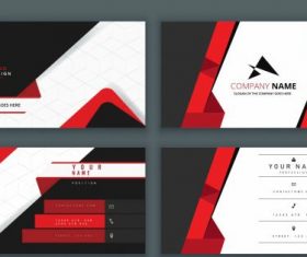 Business cards templates luxury contrast vector