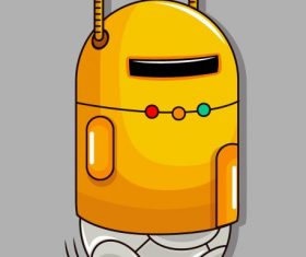 Robot shiny modern non legs shaped vectors