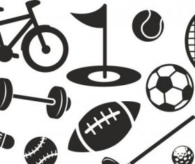 Sport set free vector