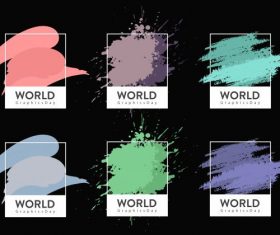 Color code templates grunge vector
