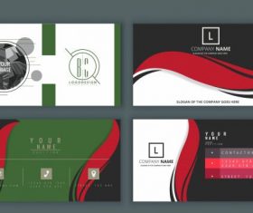 Name card cover templates modern flat vector