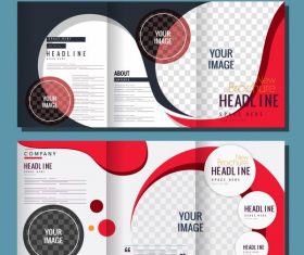 Corporate brochure templates curves vector