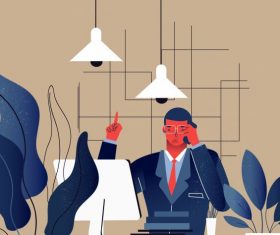 Office background manager work vector