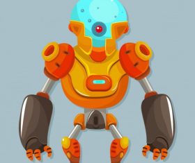 Robot frightening appearance contemporary vector