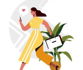Lifestyle background shopping woman vector