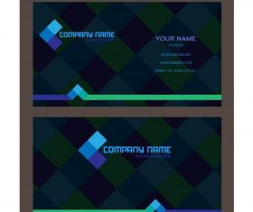 Business card template dark colorful blurred checkered vectors
