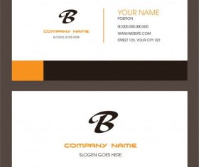 Business card template simple plain set vector