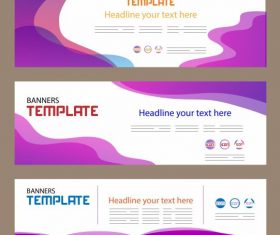 Corporate banner templates horizontal modern abstract vector