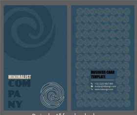 Business card template abstract twist shapes vector