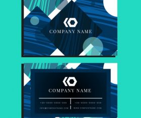 Business card template flat modern abstract geometric vector