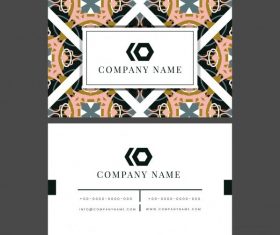 Business card template abstract symmetric pattern illustration vector