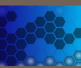 Decorative background polygonal honeycomb shapes flat blue vector