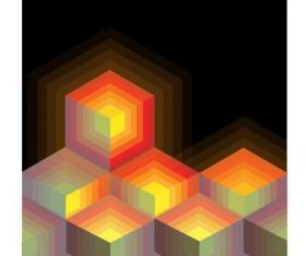Abstract polygonal light effect delusion vector background