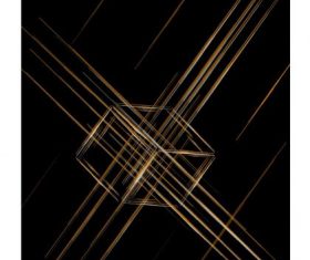 Technology background 3d box lines dark vector