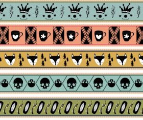 Decorative pattern repeating symbols vector