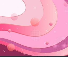 Decorative abstract background bright transparent pink curves vectors