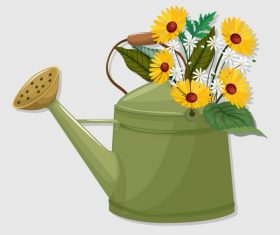 Flowerpot showering pot classical shiny vector