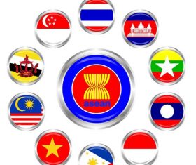 Asean flag vector