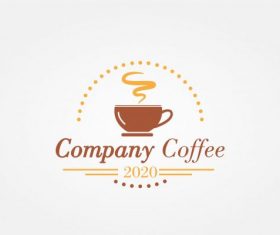 Logo coffe modern vector