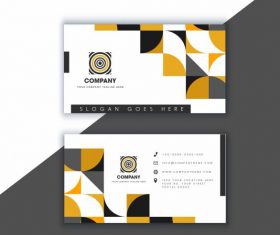 Business card template bright modern geometric abstract vector