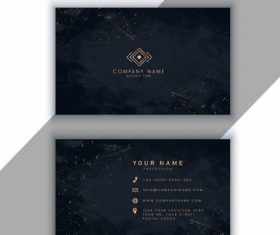 Business card template luxury dark sparkling vector